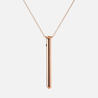 Vesper 2 Bullet Vibrator Necklace - Rose Gold