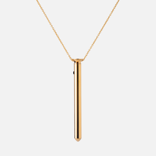 Vesper 2 Bullet Vibrator Necklace - 24KT Gold
