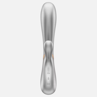 Hot Lover Rabbit Vibrator Incl. Bluetooth + App - Silver/Champagne