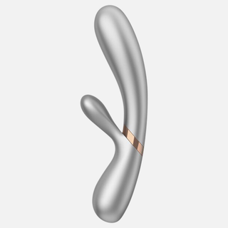 Hot Lover Rabbit Vibrator Incl. Bluetooth + App - Silver/Champagne