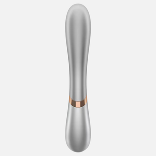 Hot Lover Rabbit Vibrator Incl. Bluetooth + App - Silver/Champagne