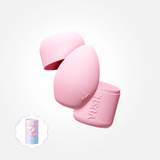 Plump - Compact + Rechargeable Pink Palm Vibrator with Travel Case
