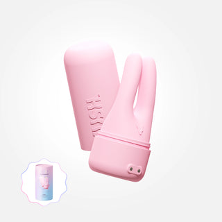 Swish - Compact + Rechargeable Pink Dual Tip Vibrator with Travel Case