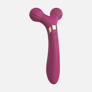 Fireball Dual Wand Vibrator - Plum Star