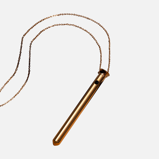 Vesper 2 Bullet Vibrator Necklace - 24KT Gold