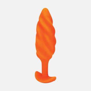 Zoe Ligon Collection Swirl Texture Anal Plug - Orange