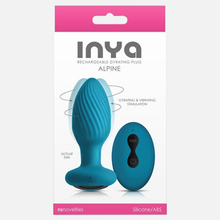 INYA- Gyrating Anal Plug with Remote - Alpine Teal