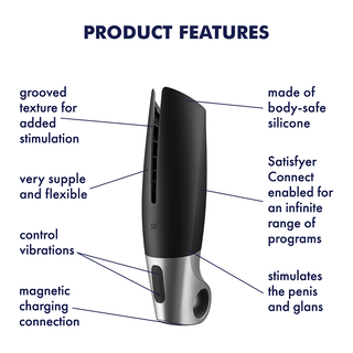 Power Masturbator - Rechargeable App Controlled Vibrating Penis Stimulator