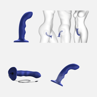 Wave Tapping Dildo  - Night Blue