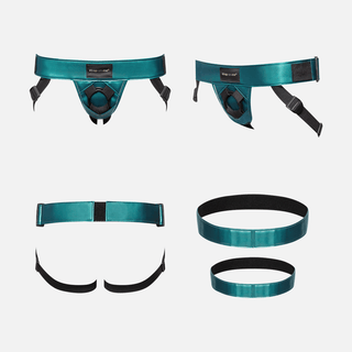 Leatherette Harness Curious - Metallic Green