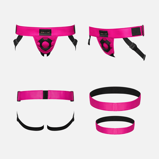 Leatherette Harness Curious - Fuchsia