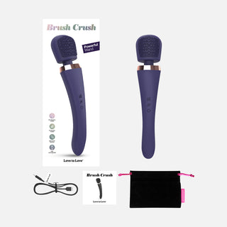 Brush Crush Wand Vibrator - Midnight Indigo