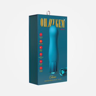 Blush Oh My Gem Fierce Rechargeable Warming Silicone G-Spot Vibrator Blue Topaz