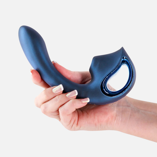 Seduction Kaia Air-Pulse Clitoral and G-Spot Vibrator -Metallic Blue