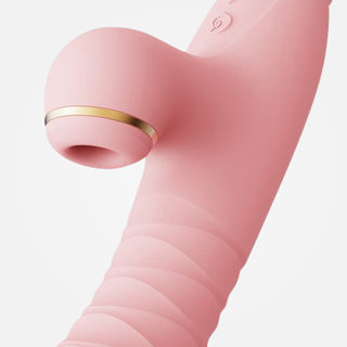 Rose Vibrator Sakula Pink - Rechargeable Rabbit Vibrator with Suction and Thrusting