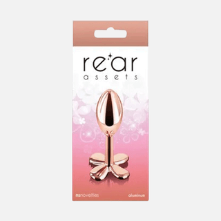 Rear Assets Clover Non Vibrating Anal Plug - Rose Gold