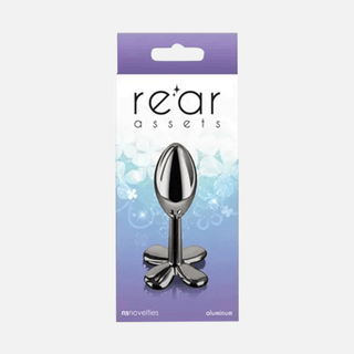 Rear Assets Clover Non Vibrating Anal Plug - Gunmetal