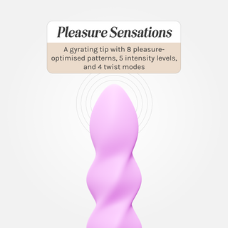 Siren - Purple Rechargeable Twist Vibrator with Gyrating Tip