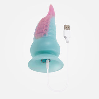 Stuck on You - Rainbow Fantasy Rechargeable Vibrating Tentacle Dildo