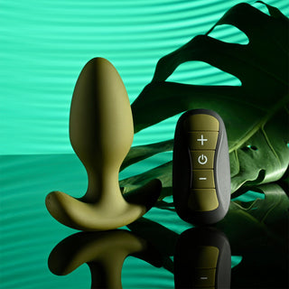 The Colonel - Green Rechargeable Vibrating Anal Plug with Wireless Remote