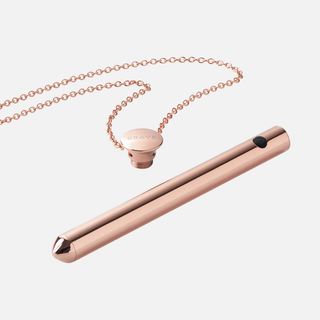 Vesper 2 Bullet Vibrator Necklace-Rose Gold