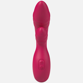 Super Soft Silicone Red Ribbed Vibrator