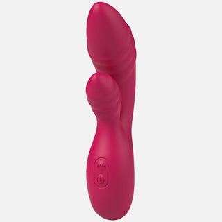 Super Soft Silicone Red Ribbed Vibrator